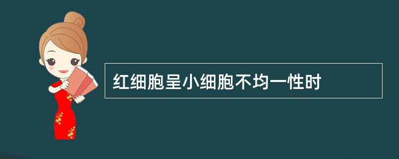 红细胞呈小细胞不均一性时