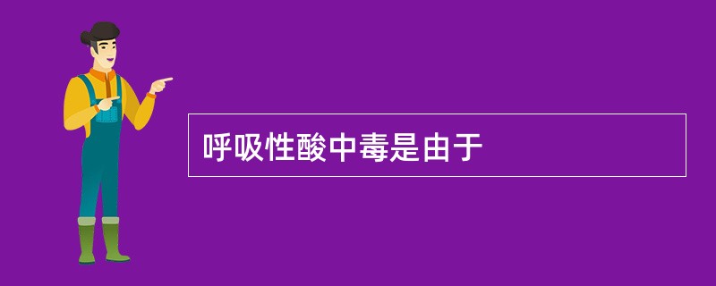 呼吸性酸中毒是由于