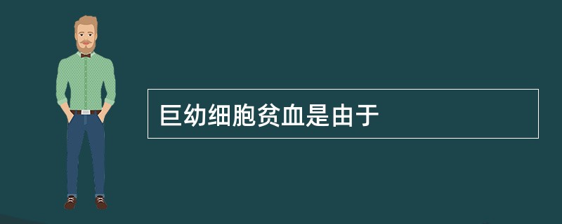 巨幼细胞贫血是由于