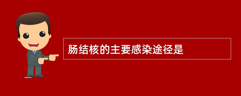 肠结核的主要感染途径是