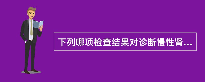 下列哪项检查结果对诊断慢性肾衰竭时水与电解质紊乱最有意义()