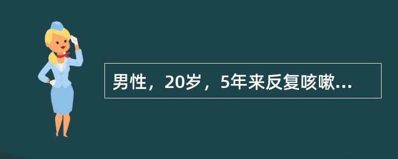 男性，20岁，5年来反复咳嗽、咯血，有时血痰黏稠，呈果酱样。胸片示：双下肺斑片影，其间有多发透光区，PPD皮试（+），痰结核菌检查多次阴性。在诊断过程中。应进一步检查（　　）。