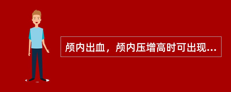 颅内出血，颅内压增高时可出现（　　）。