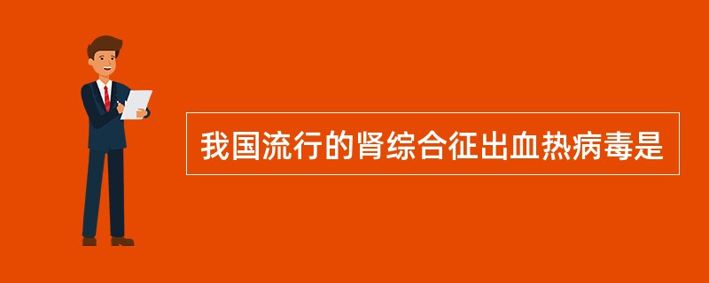 我国流行的肾综合征出血热病毒是