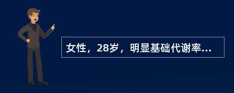 女性，28岁，明显基础代谢率增高症状和交感神经兴奋症状，突眼，甲状腺Ⅲ°大，质软，可闻及杂音。病史中哪项可能是错误的