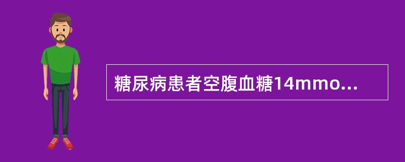 糖尿病患者空腹血糖14mmol/L，尿酮体(+)，尿蛋白(++)，最适合的治疗是