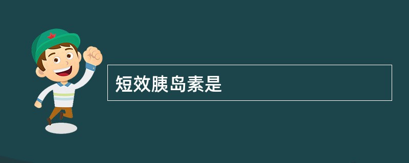 短效胰岛素是