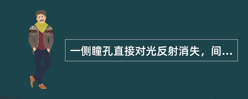一侧瞳孔直接对光反射消失，间接对光反射存在，病变在（　　）。