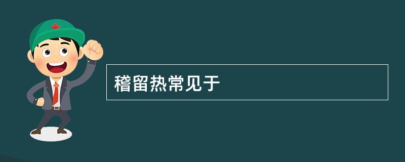 稽留热常见于