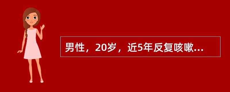 男性，20岁，近5年反复咳嗽、咳脓痰，加重伴发热2天，入院抗感染治疗后病情可短期暂时缓解。最可能是下列哪项诊断？（　　）