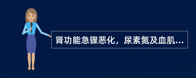 肾功能急骤恶化，尿素氮及血肌酐呈进行性升高、贫血，符合何种病表现