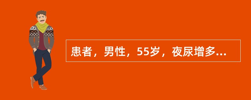 患者，男性，55岁，夜尿增多2年，近3个月来恶心、呕吐，1周前出现少尿。体检：贫血貌，血压160/100mmHg，双下肢浮肿，血肌酐1200μmol/L，BUN 43mmol/L，CO2CP 16mm