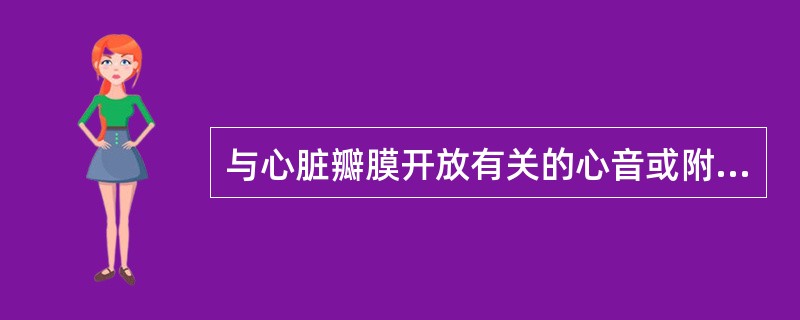 与心脏瓣膜开放有关的心音或附加音是（　　）。