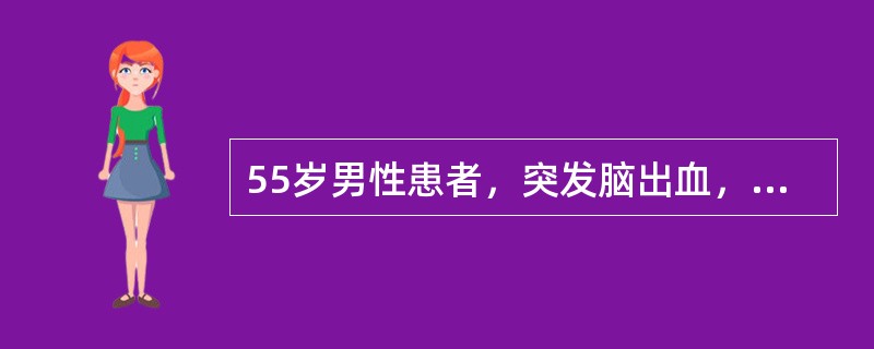 55岁男性患者，突发脑出血，头痛，呕吐，昏迷，血压200/120mmHg，应迅速给予