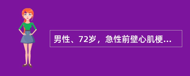 男性、72岁，急性前壁心肌梗死入院，心电监测：频发室早、部分二联律，应立即给予（　　）。