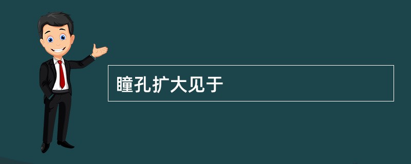 瞳孔扩大见于