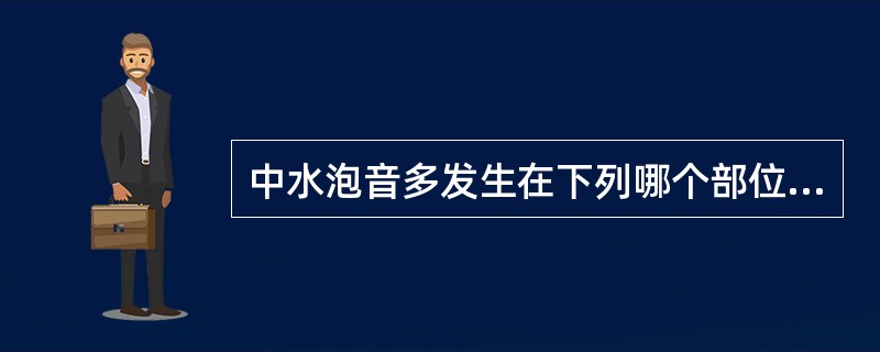 中水泡音多发生在下列哪个部位？（　　）