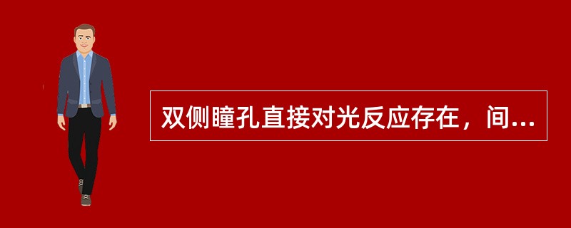 双侧瞳孔直接对光反应存在，间接对光反应消失，提示病变部位是