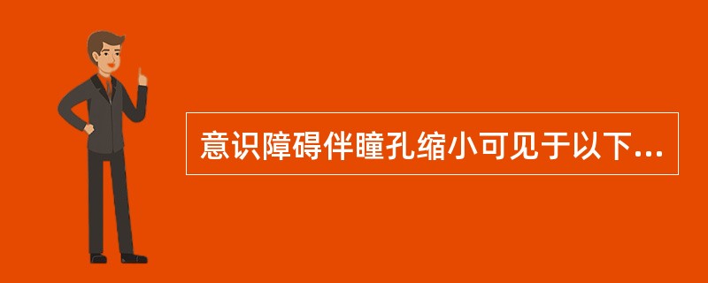 意识障碍伴瞳孔缩小可见于以下疾病中的