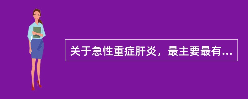 关于急性重症肝炎，最主要最有诊断意义的临床表现是（　　）。