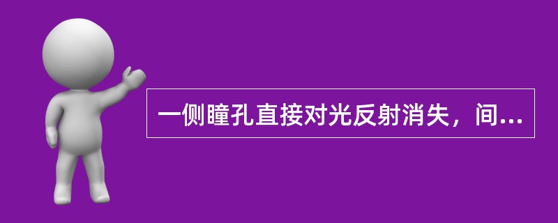 一侧瞳孔直接对光反射消失，间接对光反射存在，病变在（　　）。