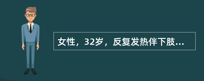 女性，32岁，反复发热伴下肢关节痛2个月余。近1个月出现咳嗽、咳痰及气促。体检：面部蝶形红斑，双下肺少量小水泡音。胸片示双中下肺弥漫网格影，最可能的诊断是（　　）。