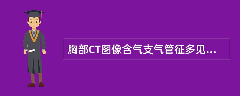 胸部CT图像含气支气管征多见于下列哪种疾病？（　　）