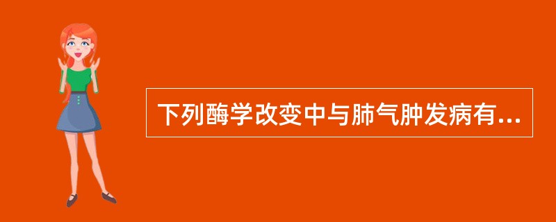 下列酶学改变中与肺气肿发病有关的是（　　）。