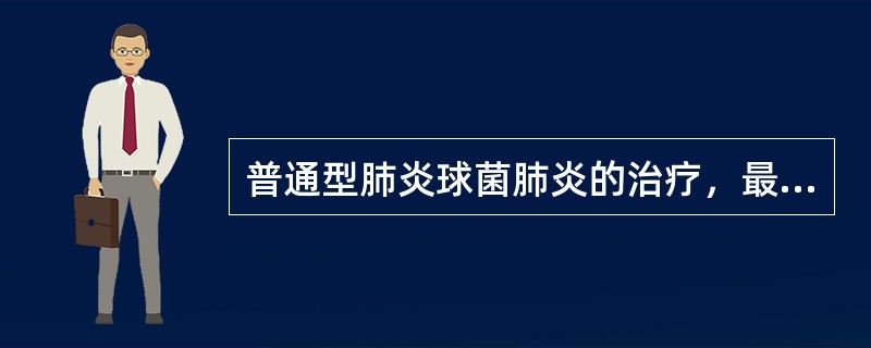 普通型肺炎球菌肺炎的治疗，最主要的措施是（　　）。