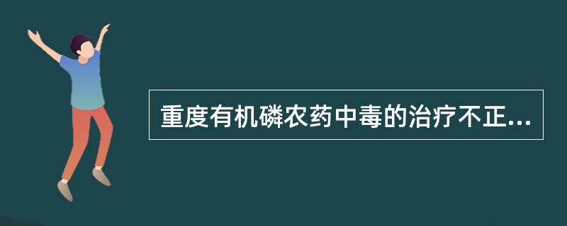 重度有机磷农药中毒的治疗不正确的是（　　）。