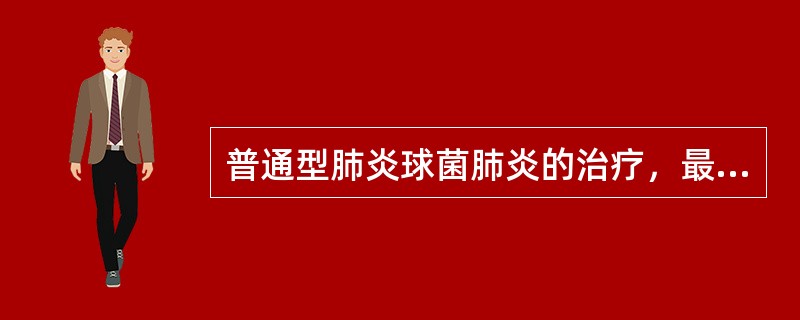 普通型肺炎球菌肺炎的治疗，最主要的措施是（　　）。