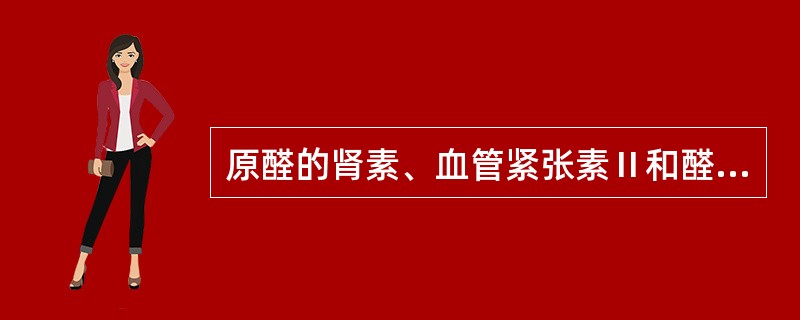 原醛的肾素、血管紧张素Ⅱ和醛固酮的变化特点包括（　　）。