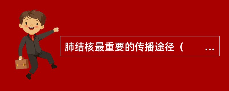 肺结核最重要的传播途径（　　）。