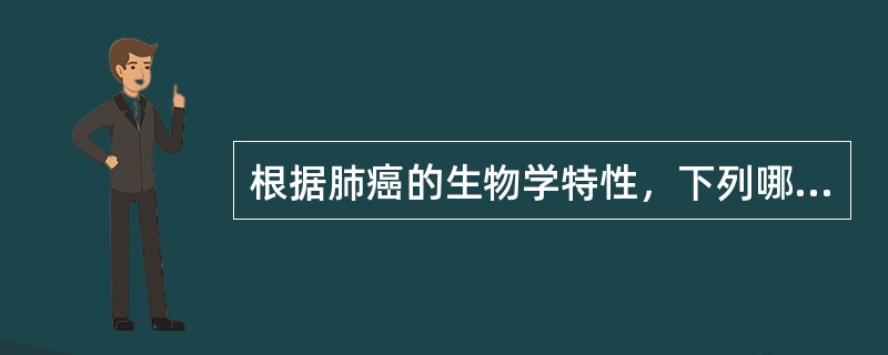 根据肺癌的生物学特性，下列哪种肺癌手术治疗效果最好？（　　）