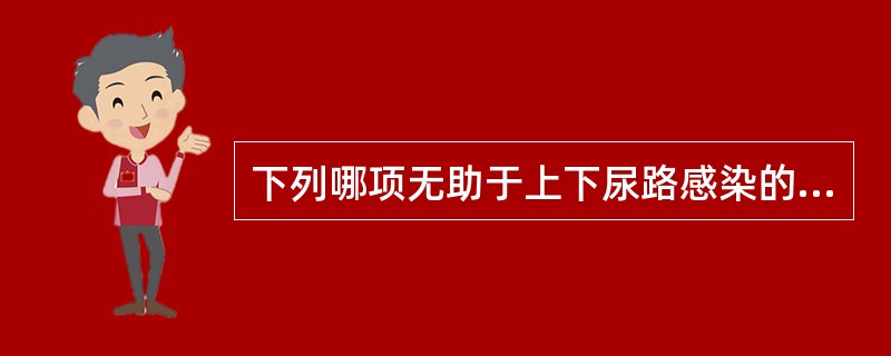 下列哪项无助于上下尿路感染的鉴别？（　　）