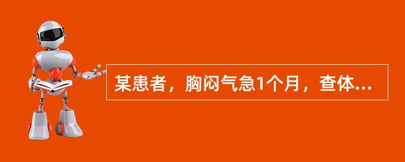 某患者，胸闷气急1个月，查体右胸廓较左侧塌陷，呼吸运动减弱，叩诊实音，语颤消失，呼吸音消失，气管及心脏右移，最可能的诊断为（　　）。