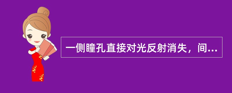 一侧瞳孔直接对光反射消失，间接对光反射存在，病变在（　　）。