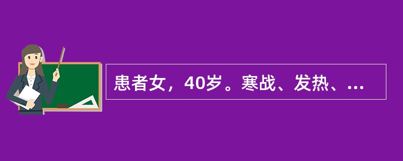 患者女，40岁。寒战、发热、腰痛伴尿频、尿急4天。体温39℃，心肺无异常。肝脾肋下未触及。两侧肋脊角有叩击痛。尿液检查：蛋白（—），镜检红细胞2～5/HP，白细胞10～15/HP。诊断应首先考虑（　　