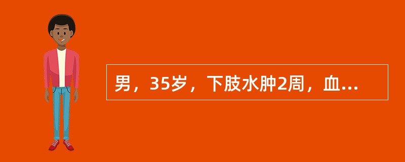 男，35岁，下肢水肿2周，血压28/14kPa，尿蛋白（+++），红细胞10～15个/HP，尿糖（+），血肌酐160μmol/L，血清白蛋白32g/L。若病理为肾小球轻度增生，部分肾小球有节段性硬化，