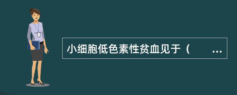 小细胞低色素性贫血见于（　　）。