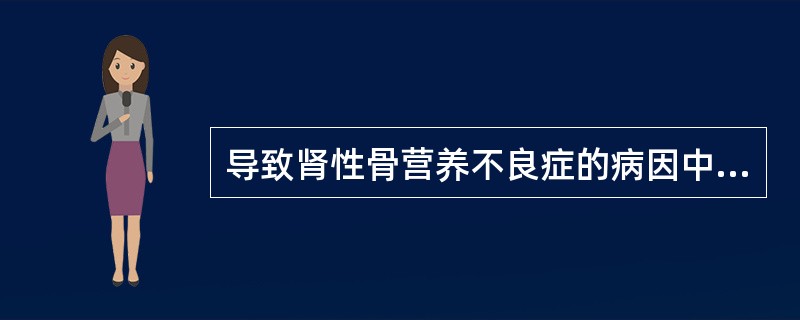 导致肾性骨营养不良症的病因中，下列哪项不正确？（　　）