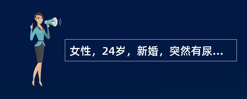 女性，24岁，新婚，突然有尿频、尿急、尿痛即来院就诊。尿蛋白微量、尿沉渣镜检白细胞多数，最可能的诊断是（　　）。