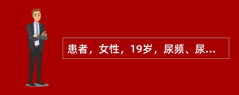 患者，女性，19岁，尿频、尿急、尿痛1周，加重伴肉眼血尿4小时。既往无类似症状史。查体：双肾区无叩痛，耻骨弓上轻压痛。尿常规蛋白（＋），WBC（＋＋），RBC（＋＋＋＋）。治疗应选用下列哪项方案？（　