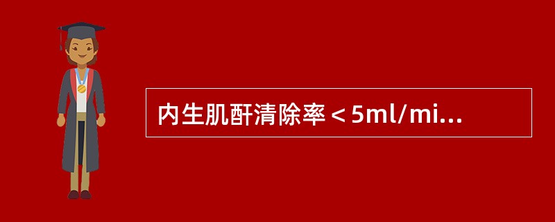 内生肌酐清除率＜5ml/min时不应做哪项检查？（　　）