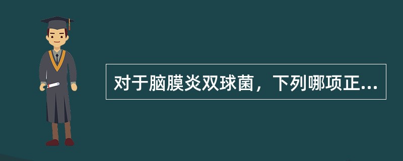 对于脑膜炎双球菌，下列哪项正确？（　　）