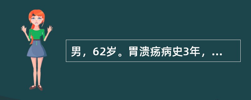 男，62岁。胃溃疡病史3年，1年来上腹痛发作频繁，无规律，体重减轻。该患者最有意义的检查为（　　）。