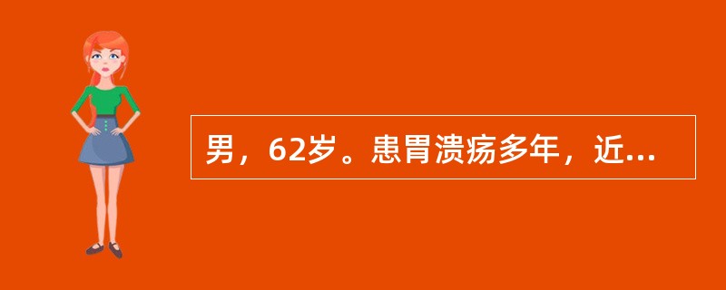 男，62岁。患胃溃疡多年，近年来上腹痛发作频繁，出现无规律，体重减轻，营养不良，胃钡餐透视见有龛影，该患者最需要进行下列哪项检查？（　　）