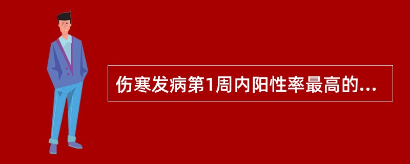 伤寒发病第1周内阳性率最高的检测是（　　）。