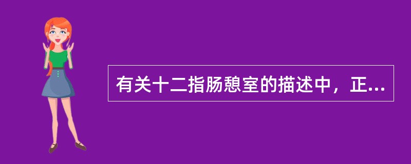 有关十二指肠憩室的描述中，正确的是（　　）。