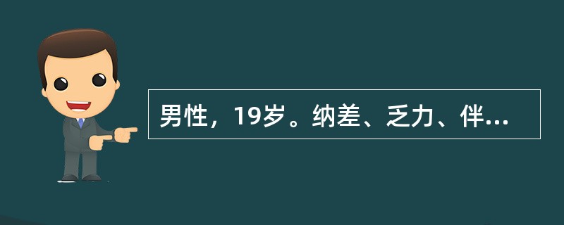 男性，19岁。纳差、乏力、伴皮肤黄染进行性加深1周，腹胀，尿少2天，神志惚恍1天入院。体检：皮肤深度黄染，嗜睡状，少量腹水征，疑诊为急性重症肝炎。下列哪项实验室检查对其诊断意义最小？（　　）